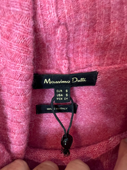 MASSIMO DUTTI. Jersey rosa cuello alto T.s