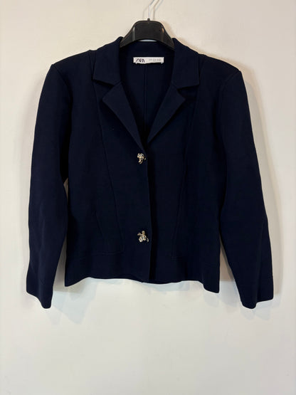 ZARA. Blue knit jacket TM