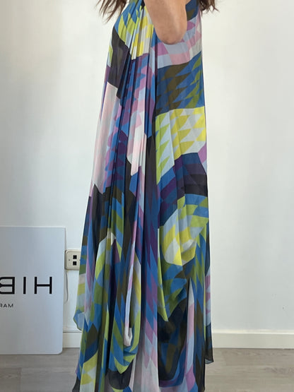 MATTHEW WILLIAMSON Vestido midi colores asimétrico. T S/M