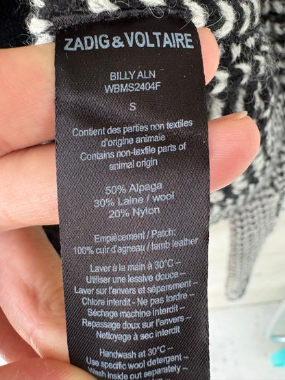 ZADIG & VOLTAIRE. Chaqueta punto mezcla cuello alto
