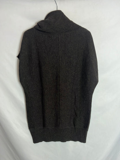 ZENDRA. Jersey sin mangas marrón jaspeado. T S