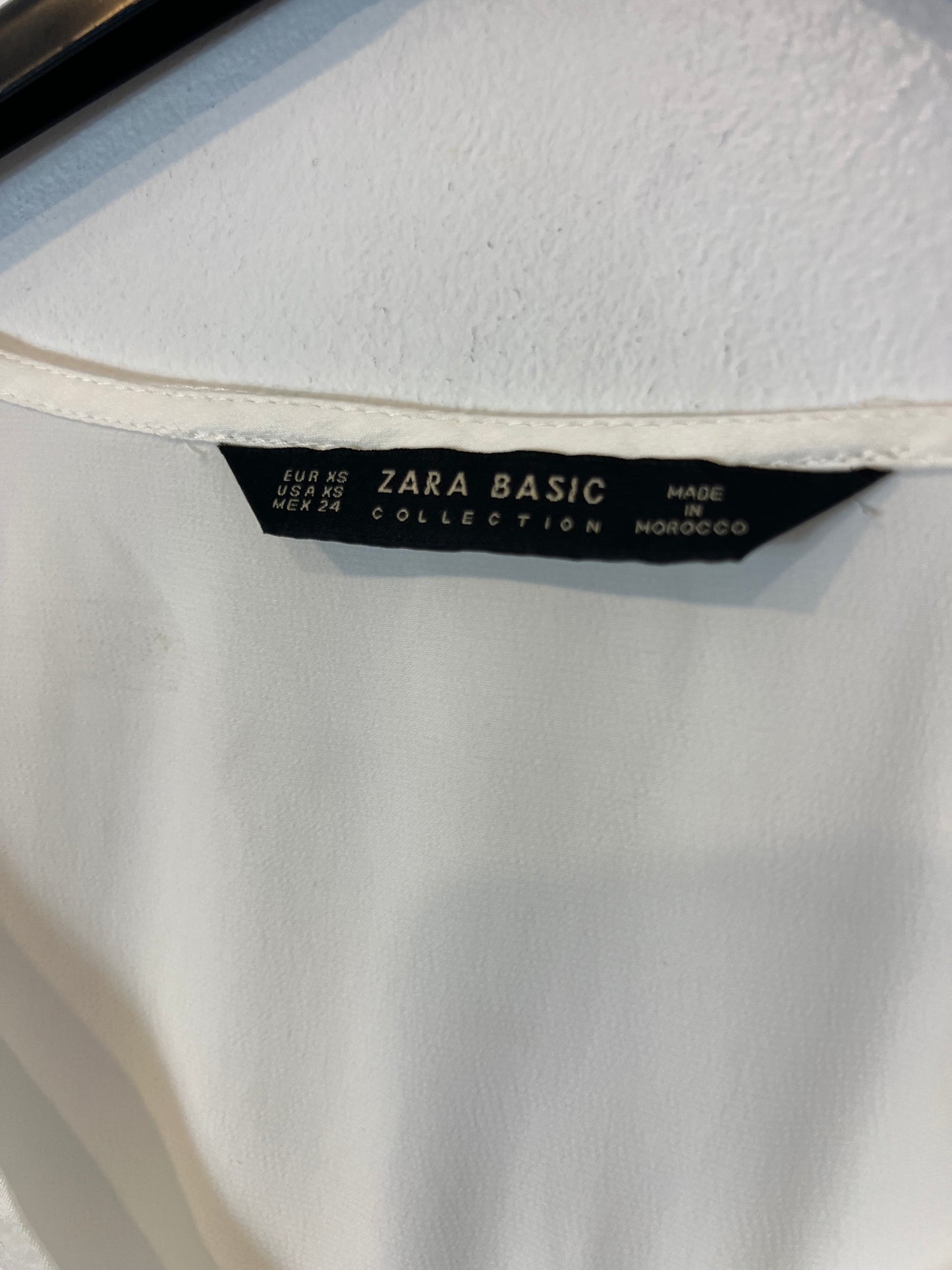 ZARA. Satin blouse with cuff detail. Size XS