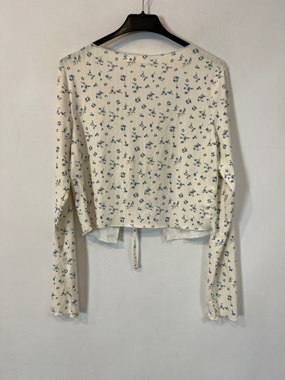 ROMWE.top beige flores T. M