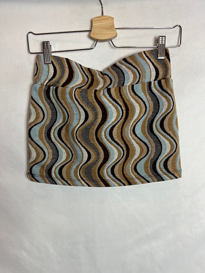 ZARA. Total look top y falda estampado retro. T XS/S