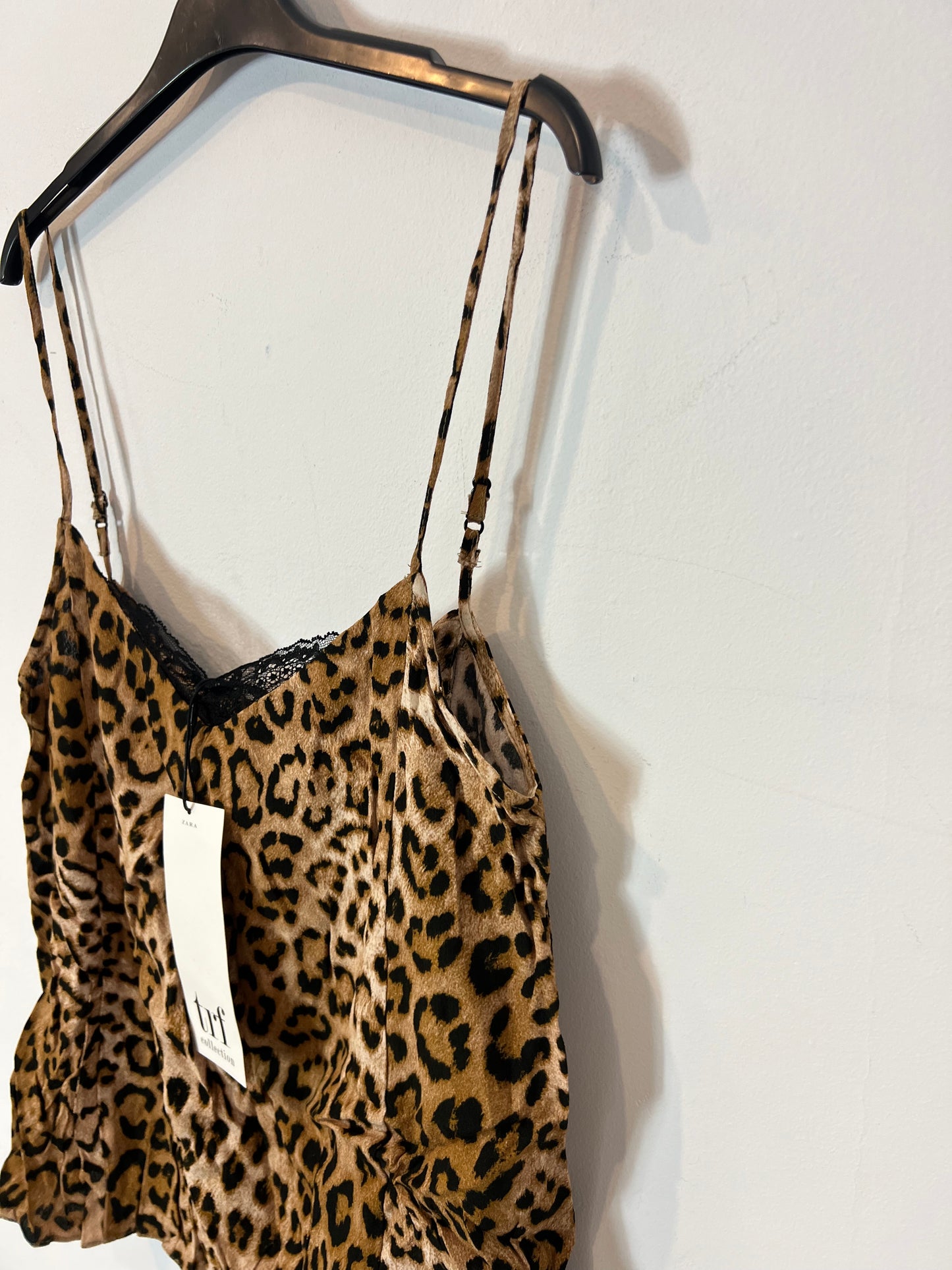 ZARA. Top animal print lencero. T S