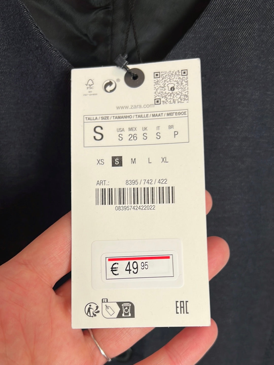 ZARA. Blue buttoned vest. T.S.