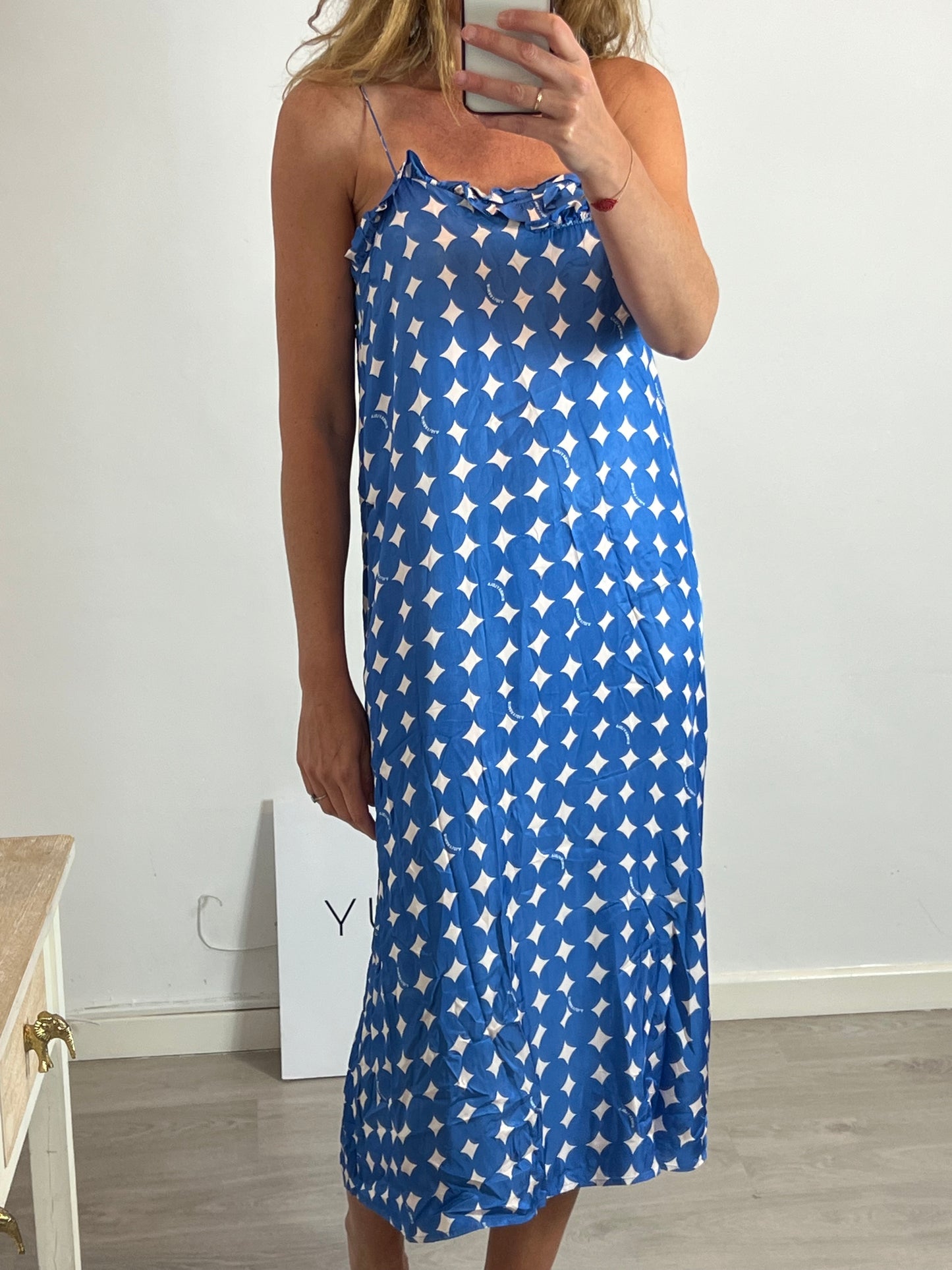 BIMBA Y LOLA. Vestido midi azul T.S