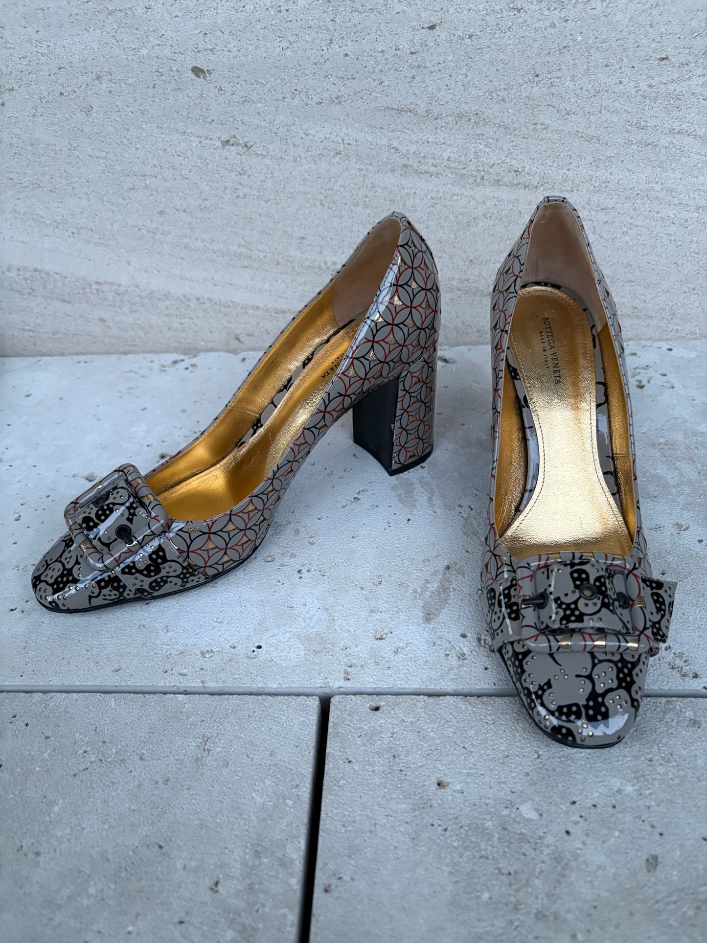 BOTTEGA VENETA. Tacones dibujo geométrico