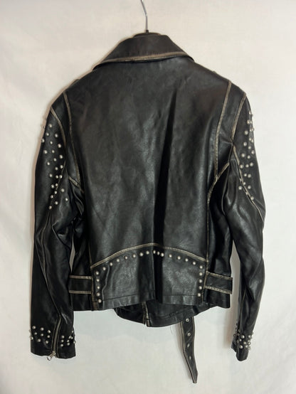 ZARA. Chaqueta estilo biker tachuelas. T L