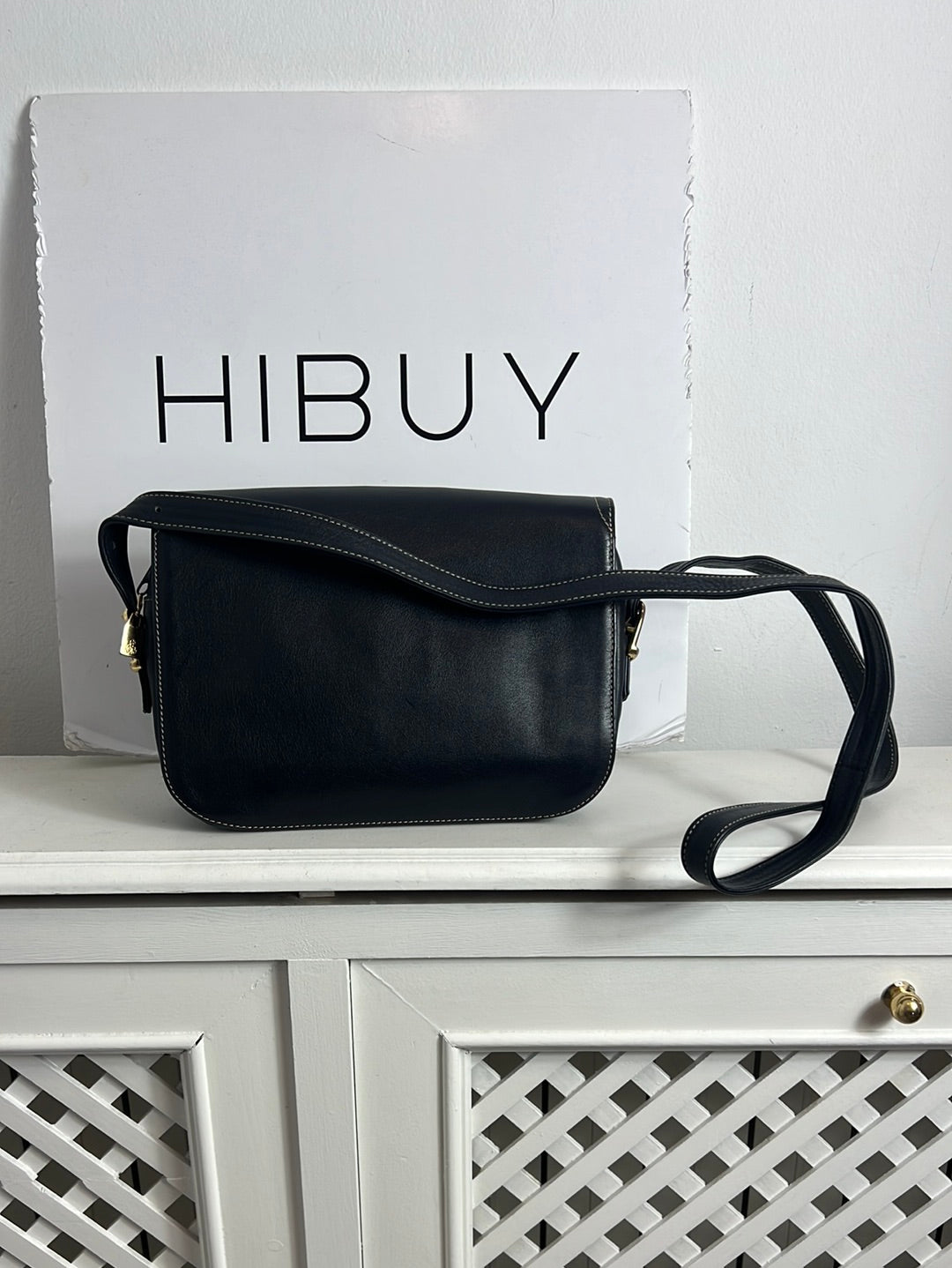 OTHERS. Vintage blue leather bag