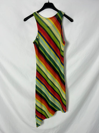OTHERS. Asymmetrical striped dress Ts