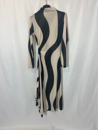 AMY. Vestido largo rayas detalles hilos Tu(s/m)