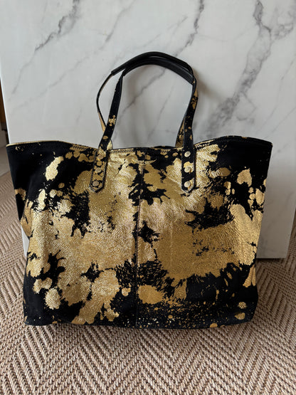 ZADDIG & VOLTAIRE. Bolso tote piel dorados