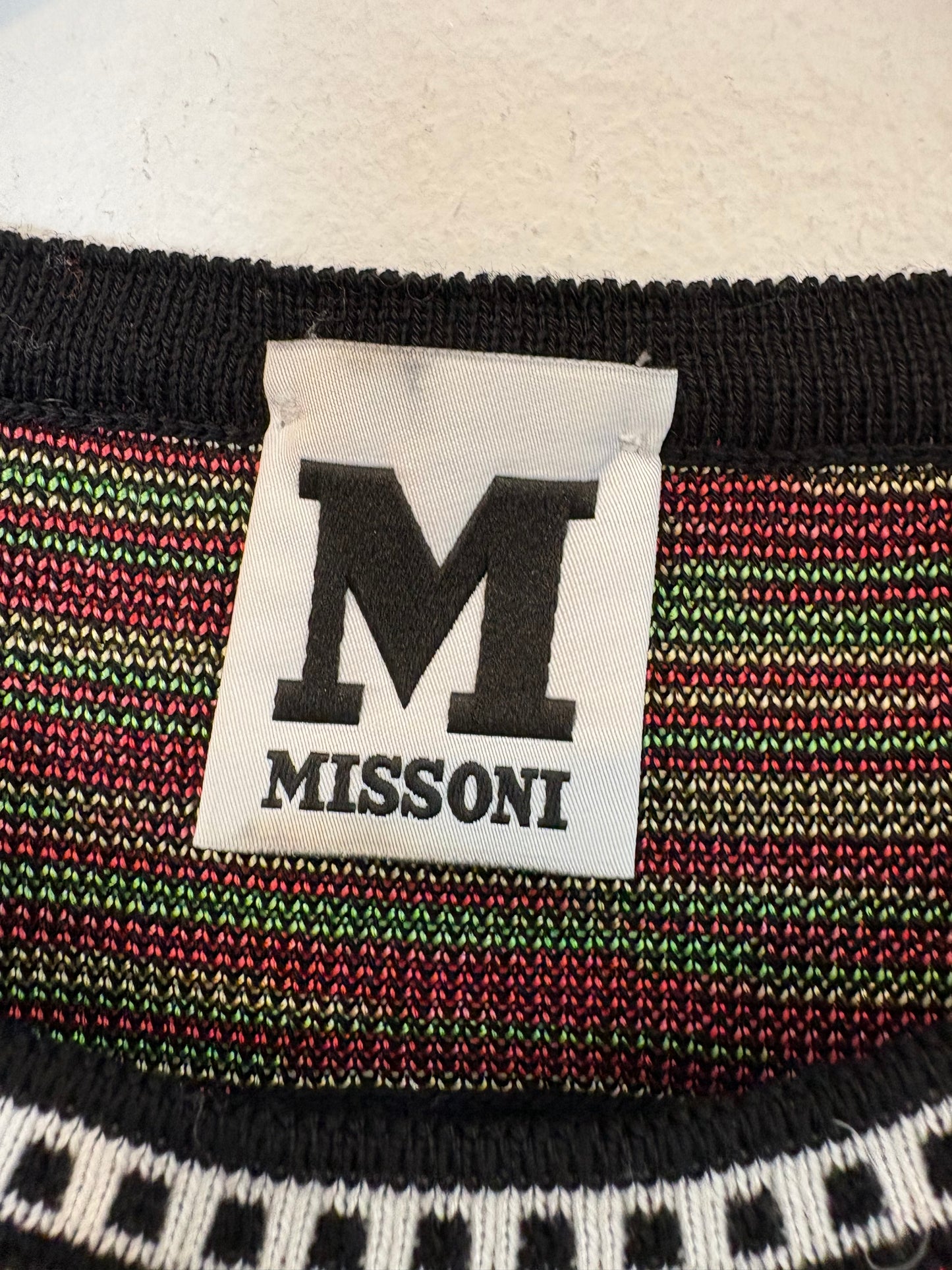 MISSONI. Vestido entallado abertura espalda. T 38 (XS)