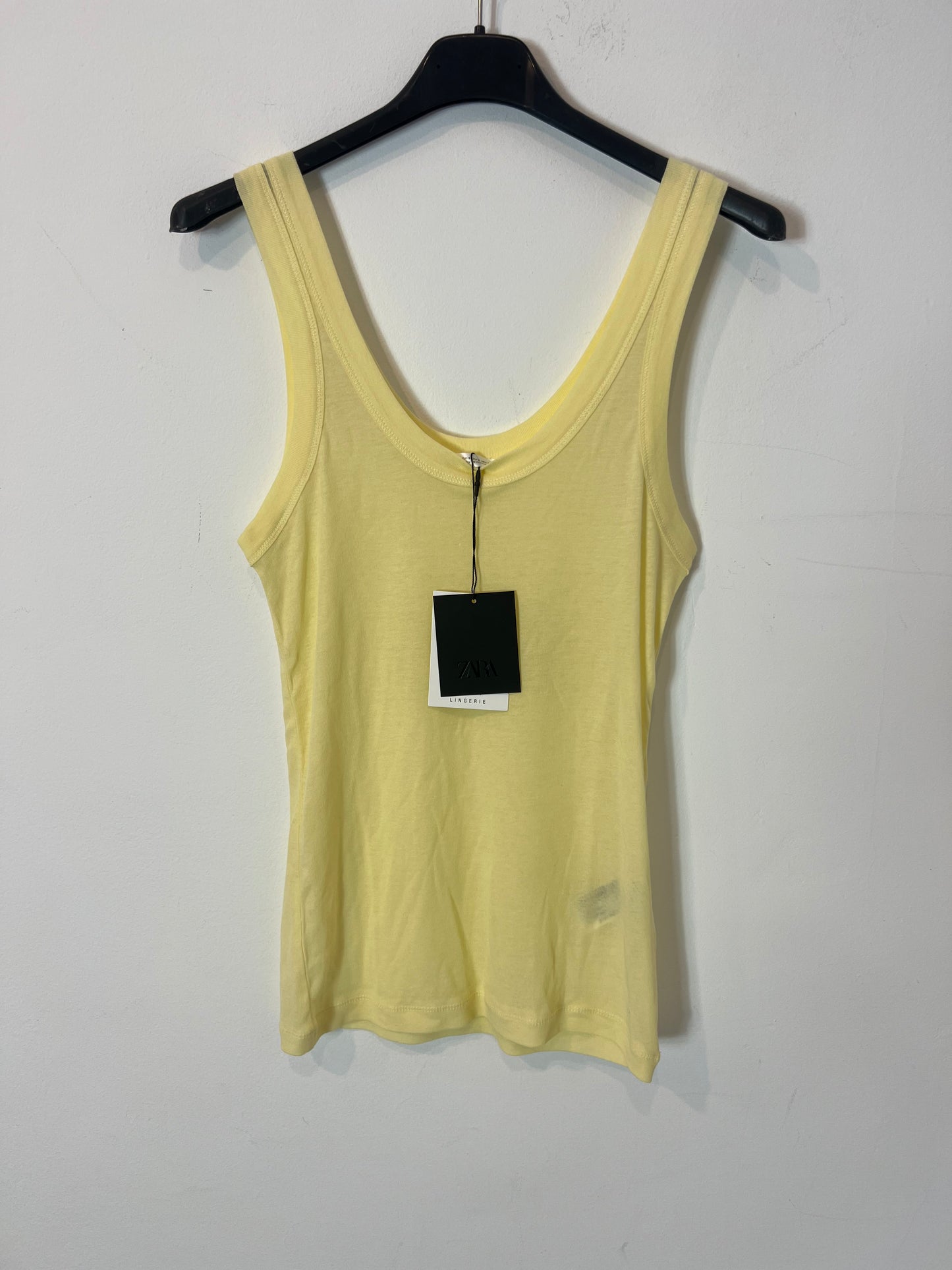 ZARA. Camiseta tirantes algodón. T S
