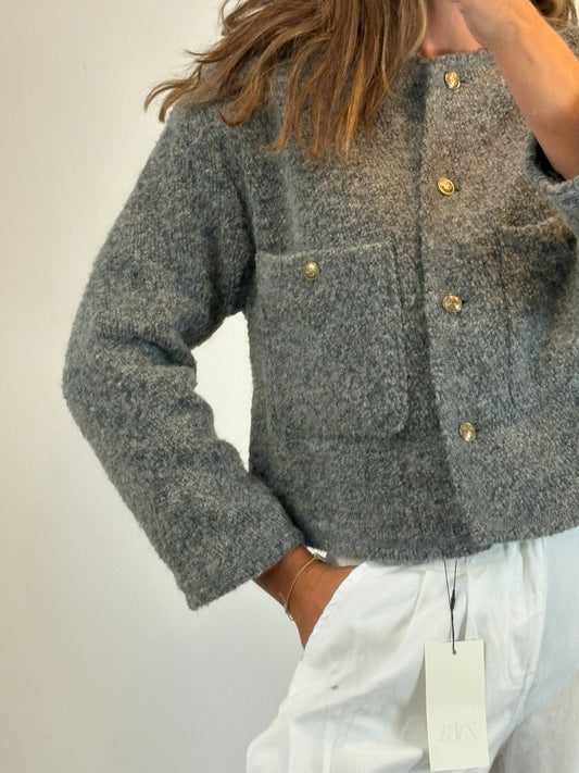 OTHERS. Long knit dress with neckline detail. TS