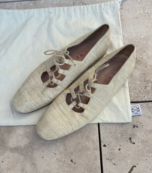 LOEWE. Zapatos piel vintage cordones . T 39
