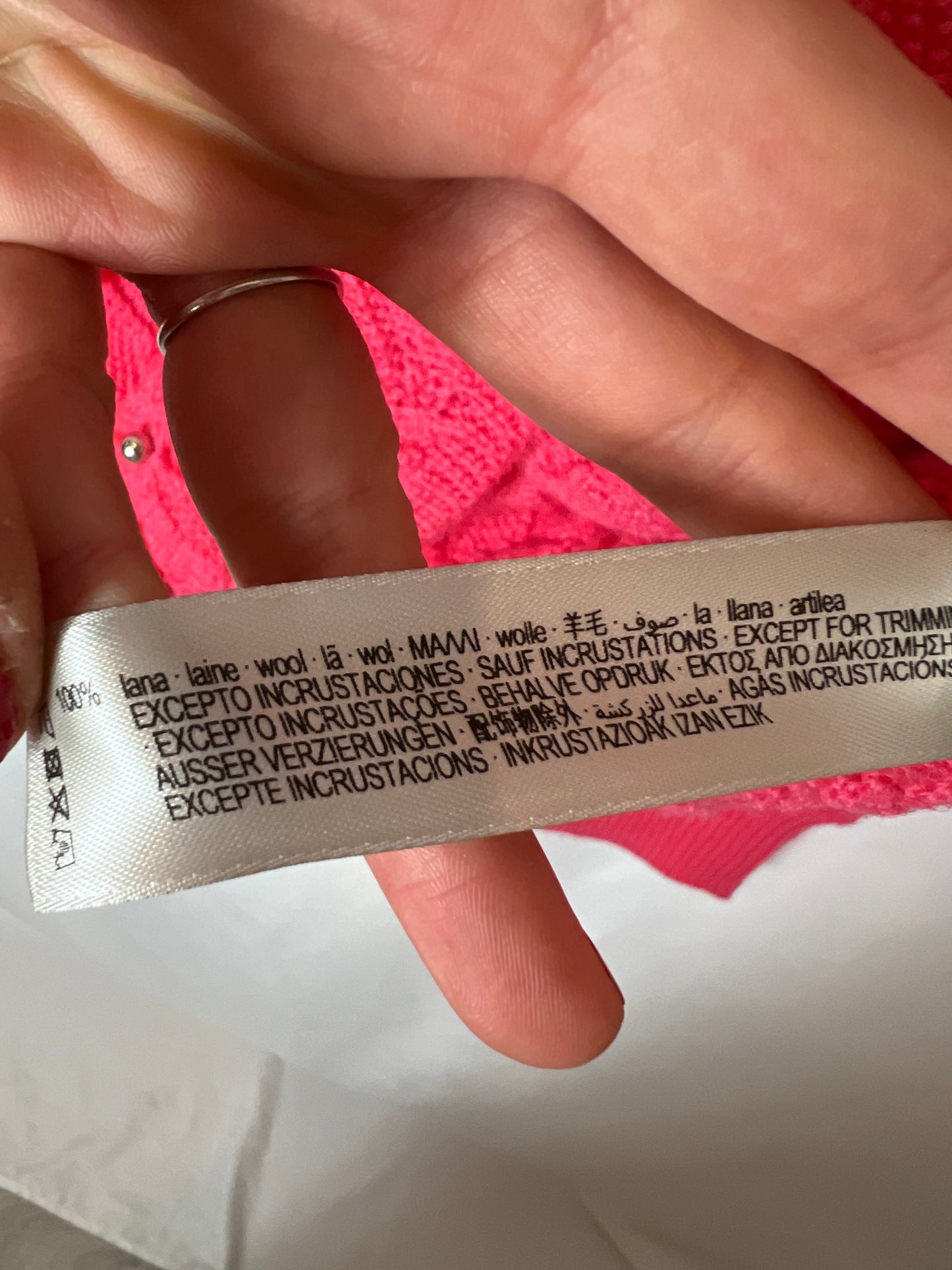 UTERQÜE. Jersey rosa perlas plateadas T.s