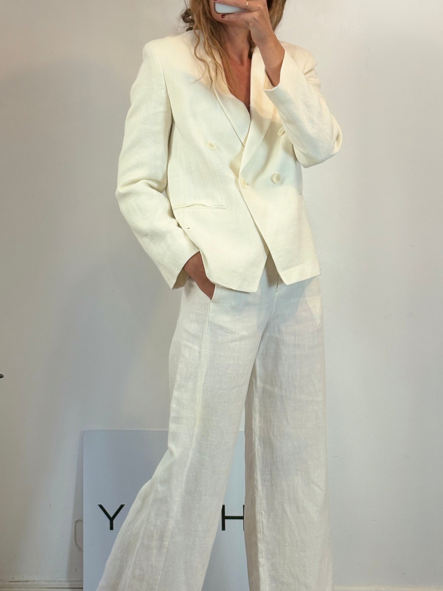 MASSIMO DUTTI Limited Edition. pantalón 100% lino en crudo