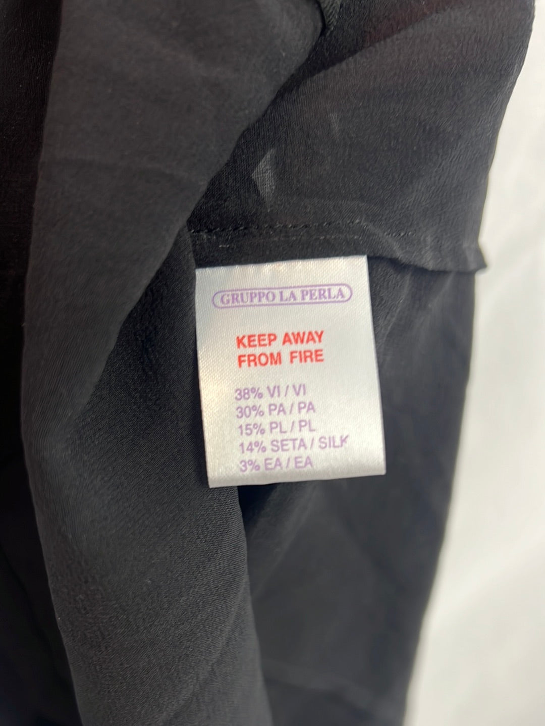 MALIZIA BY LA PERLA. Semi-sheer black top. TM