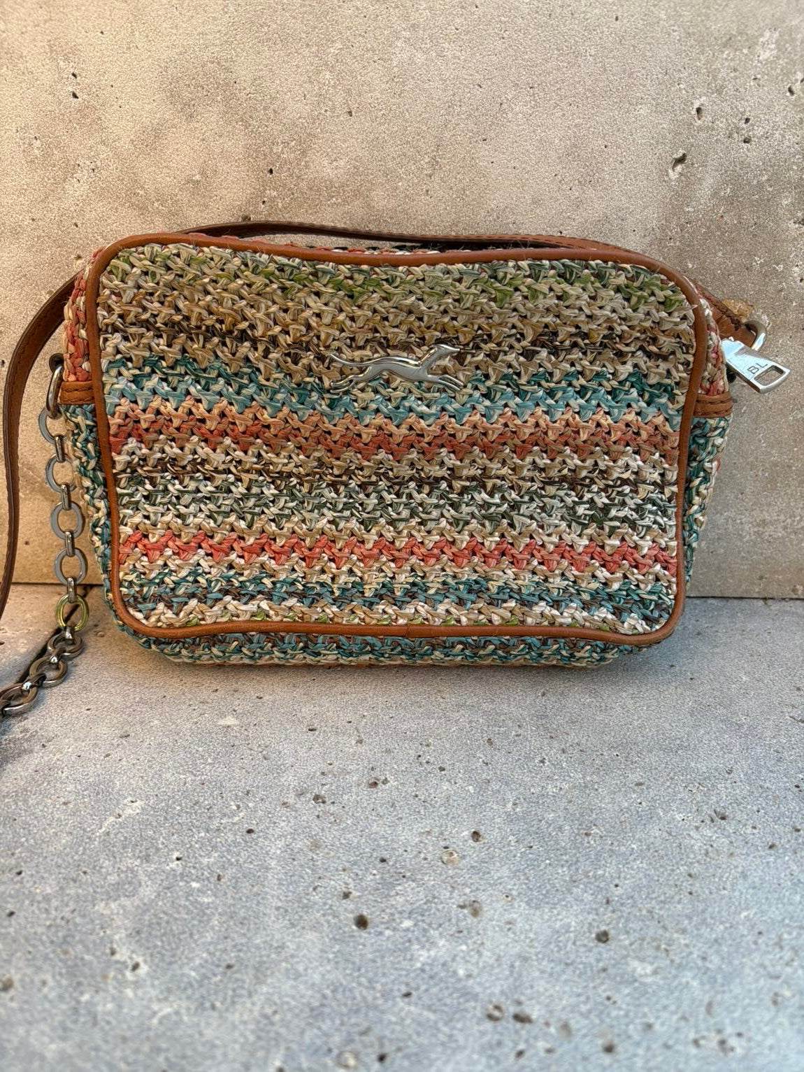 BIMBA Y LOLA. Bolso bandolera tela colores