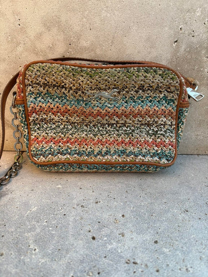 BIMBA Y LOLA. Bolso bandolera tela colores