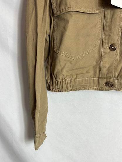 PULL&BEA. Cazadora cropped beige. T S