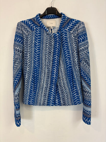 IRO. Chaqueta azul bordada