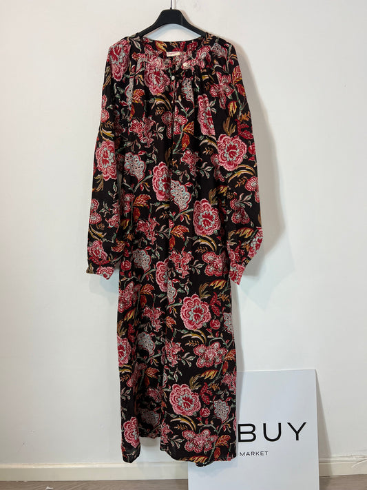 BUGANVILIA. Vestido negro flores  T. XL/2XL