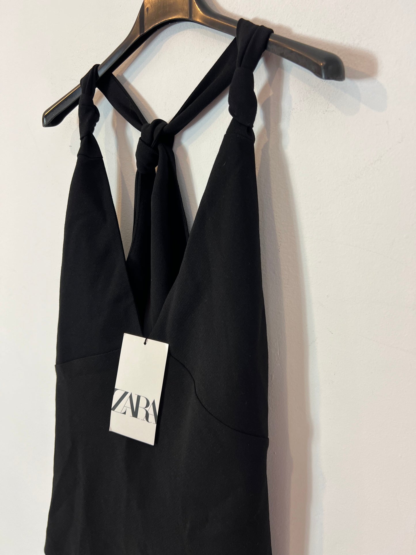 ZARA. Top negro negro tirantes T.xs