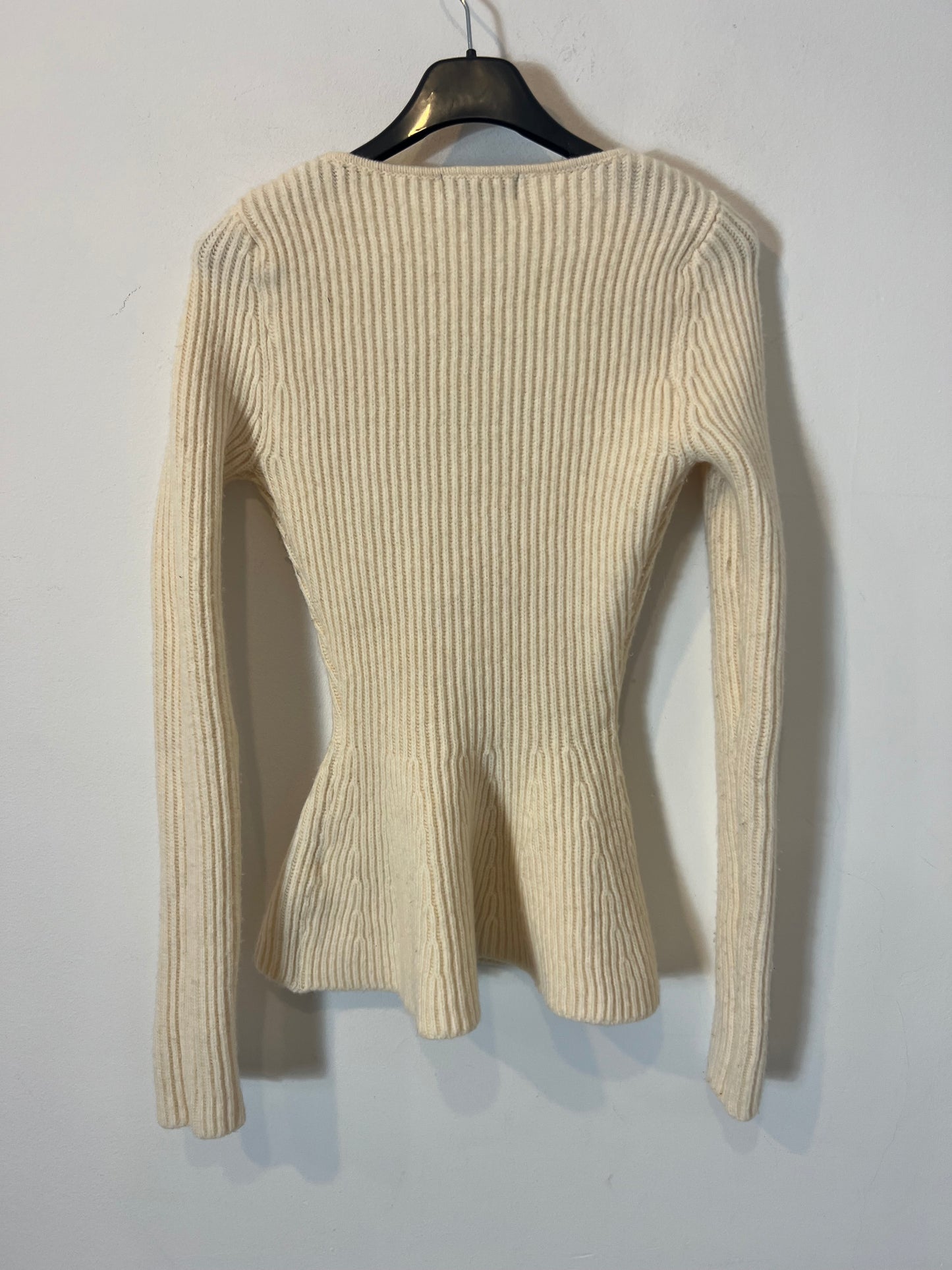 H&M. Top punto beige claro entallado. T XS