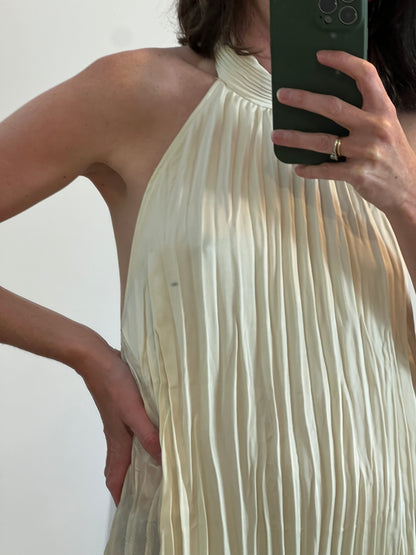 ZARA. Vestido plisado espalda T.xs/s