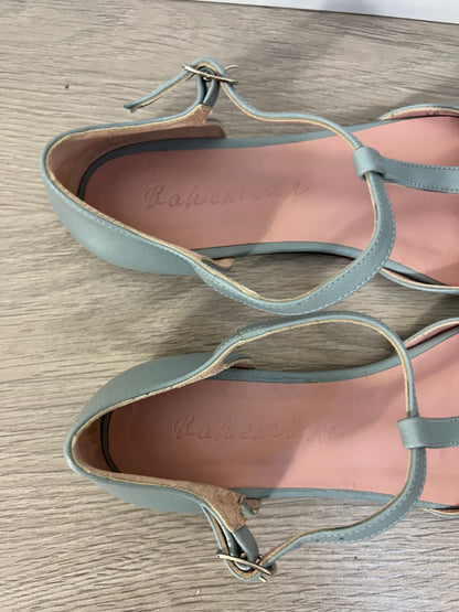 BOHEMIAN. Light blue leather Mary Jane. Size 36