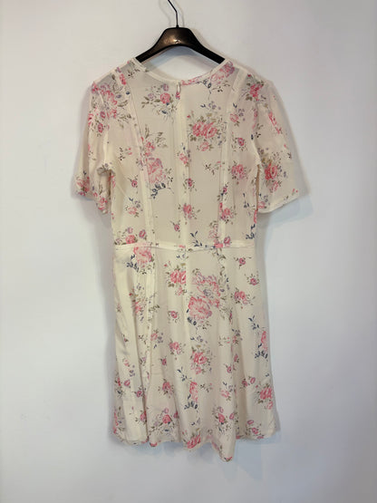 THE KOOPLES. Vestido corto seda flores. T S