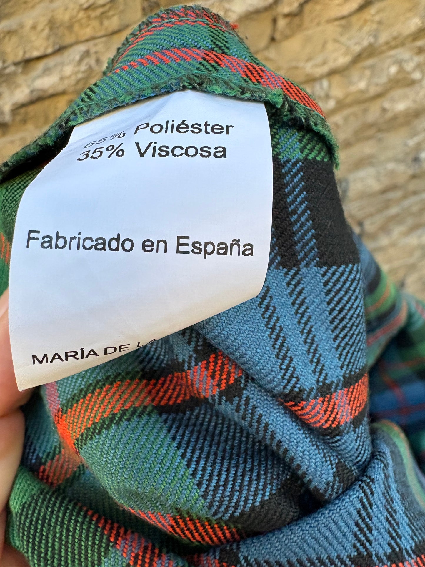 MARIA DE LA ORDEN. Falda midi cuadros. T M