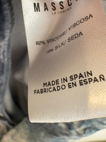 MASSCOB. Falda larga azules con seda