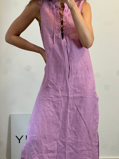 MR MOOD. Vestido malva lino  T.1(s)