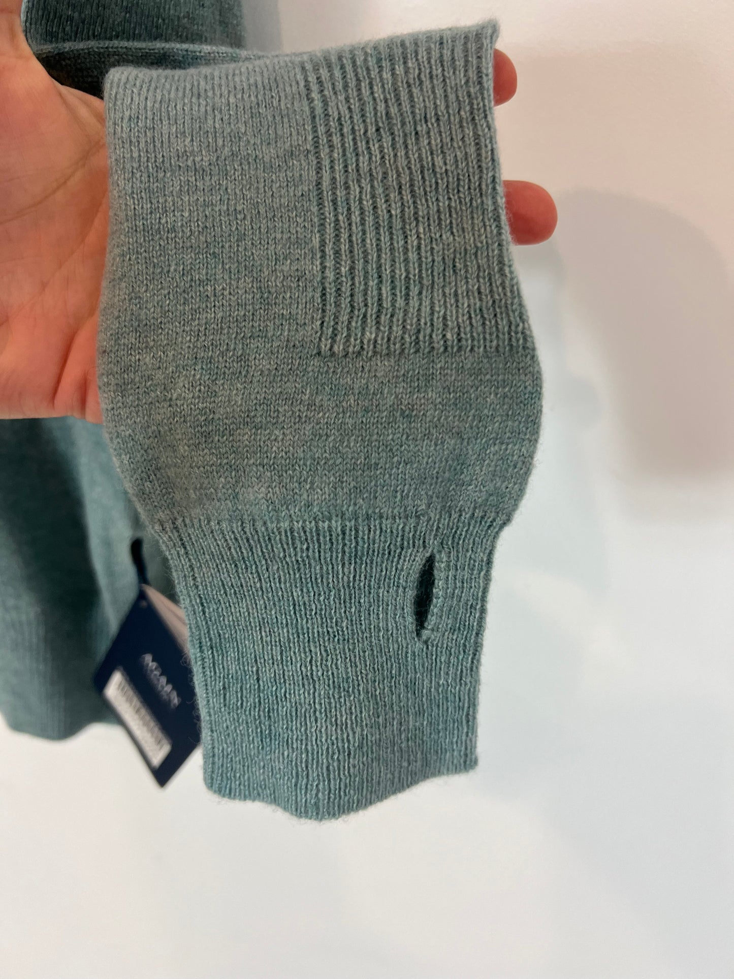 AGAIN CASHMERE. Jersey azul claro jaspeado cashmere. T S