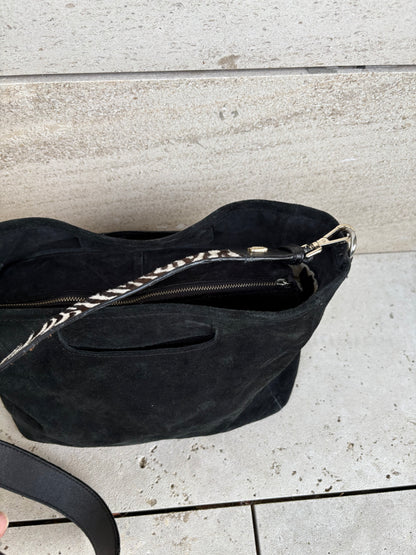 ZARA. Bolso negro piel shopper