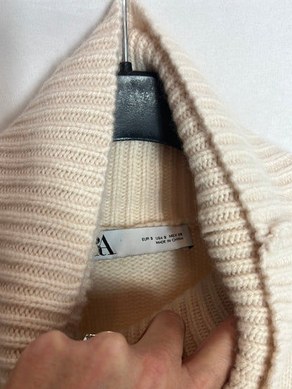 ZARA. Jersey cashmere cuello vuelto. T S