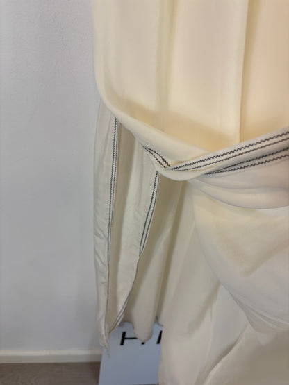 ZARA. Vestido largo lencero costuras. T S