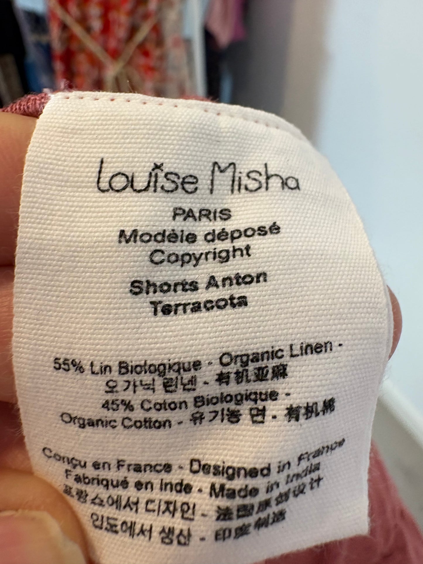 LOUISE MISHA. Bermuda mezcla rosa