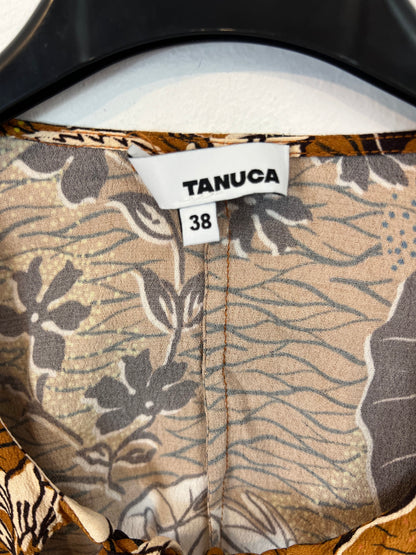 TANUCA. Vestido teja estampado  T.38