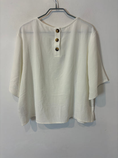 GRACE & MILA. Blusa blanca fluida