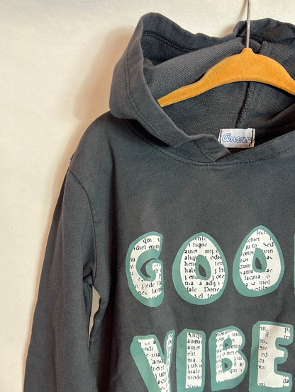 ANCAR. Sudadera azul fina letras