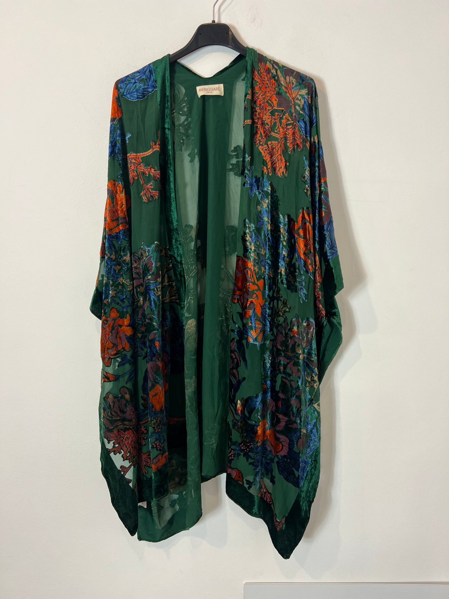 MERIGGIARE. Kimono flores terciopelo TU(m)