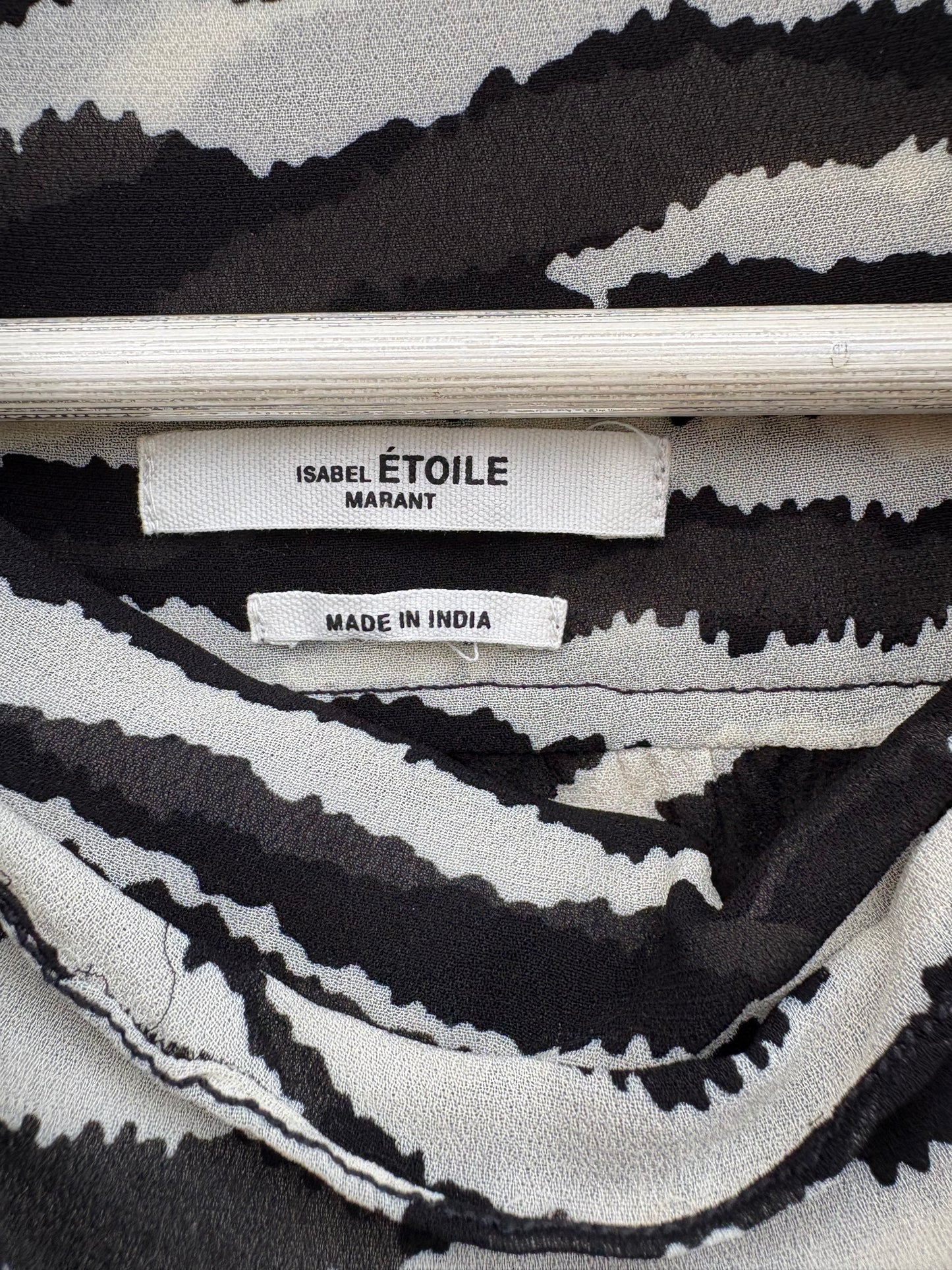 ISABEL MARANT ETOILE. Vestido fluido asimetrías bicolor