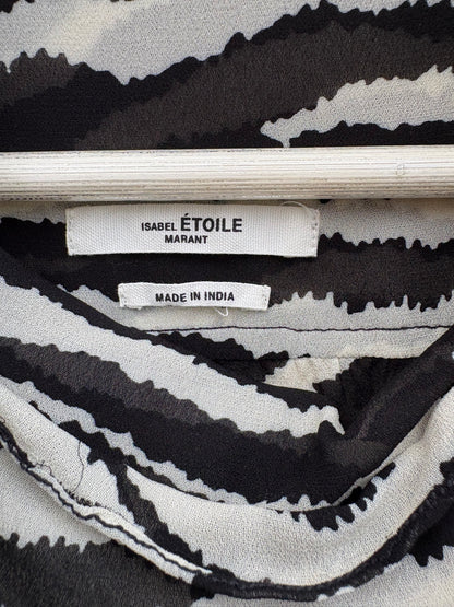 ISABEL MARANT ETOILE. Vestido fluido asimetrías bicolor