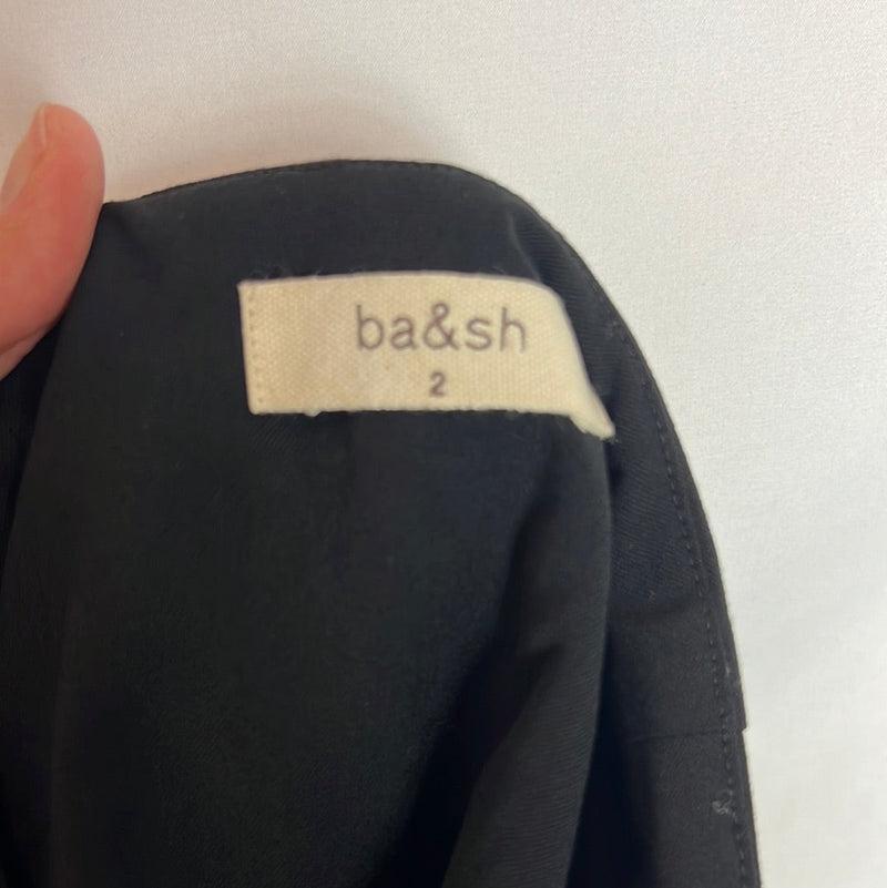 BA&SH. Pantalón negro pinzas. T 2(M)