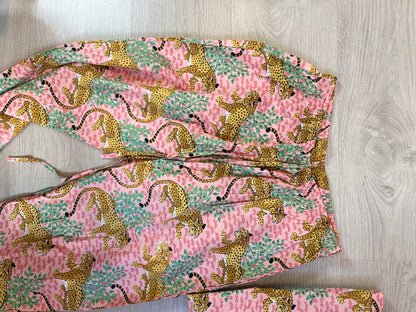 Conjunto algodón estampado tigre
